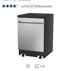 GE ENERGY STAR 24" Stainless Steel Portable Dishwasher