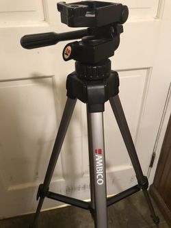 Ambico tripod, sturdy, lightweight and have adjustable 3 heights