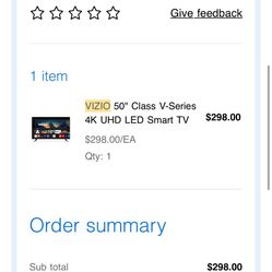 Vizio 50inches Smart Tv