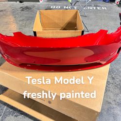 New Tesla Model Y OEM FRONT BUMPER RED