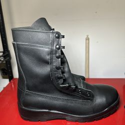 Belleville US Made 360ST Black Steel Toe Boots Vibram Sole Men's Size 9.5W