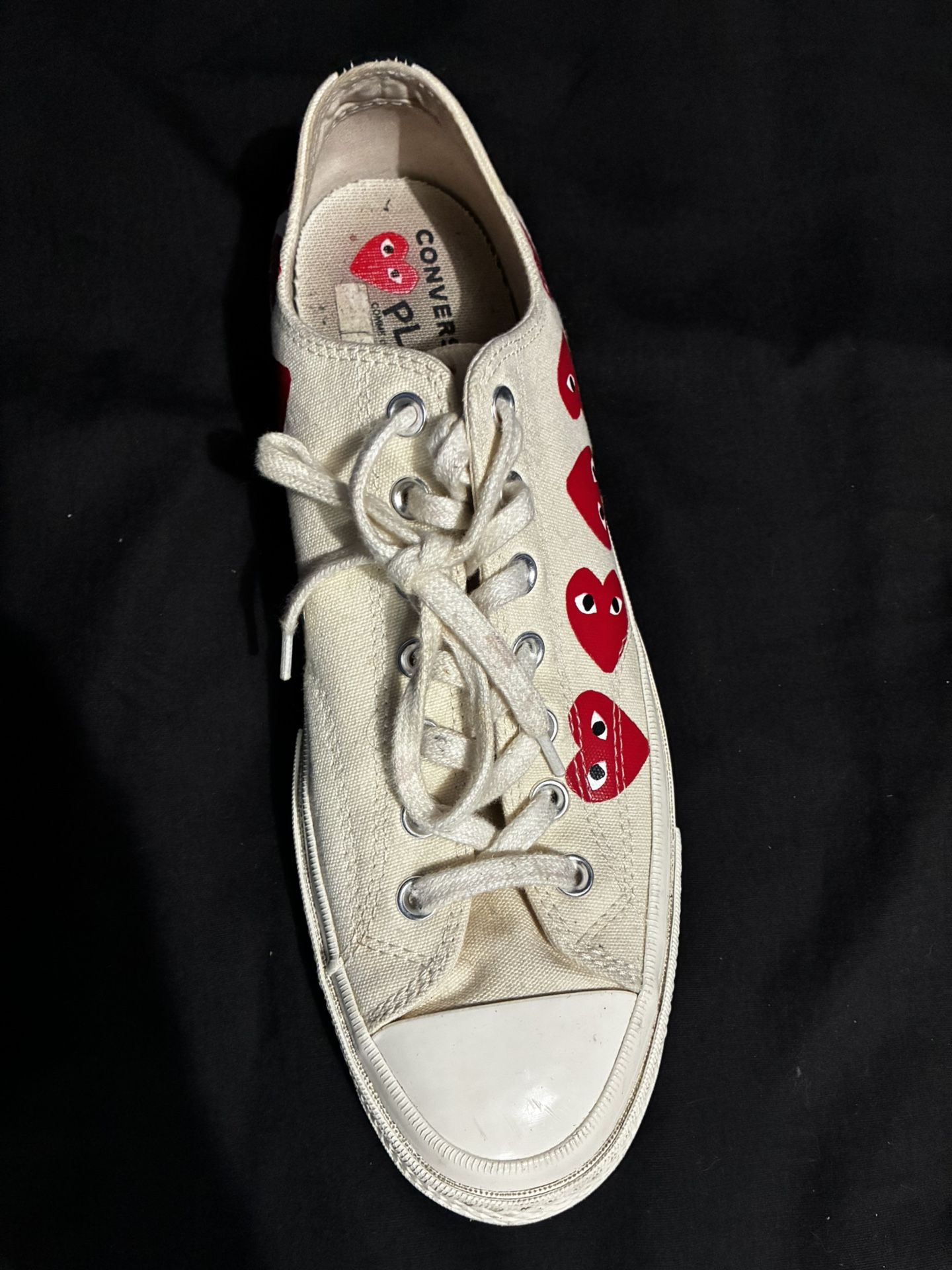 converse x comme des garçons play low top cream