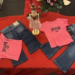 Kids Girls 12,18,24  Months True Religion Outfit Set