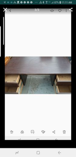 SOLID DESK PROFESIONAL OAK WOOD HEAVY WITH 4 DRAWERS