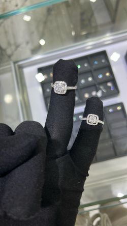 14k White Gold Engagements Rings Natural Diamonds 