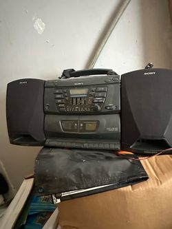 Sony CD cassette tape player vintage