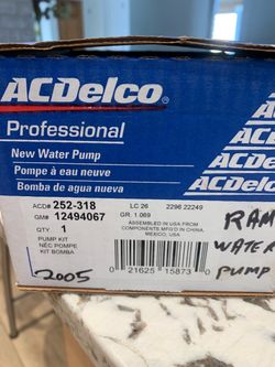 2005 Dodge Ram diesel water pump