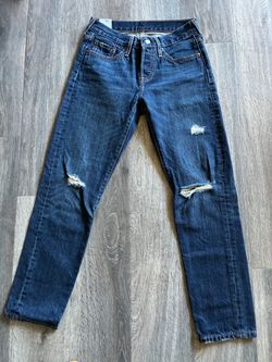 Levi's Dark Wash Distressed Denim Jeans