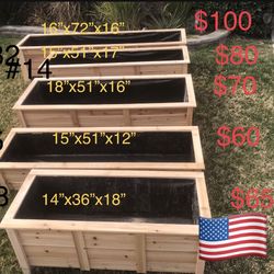 Wood Planter Box Garden Raised Herb Pots