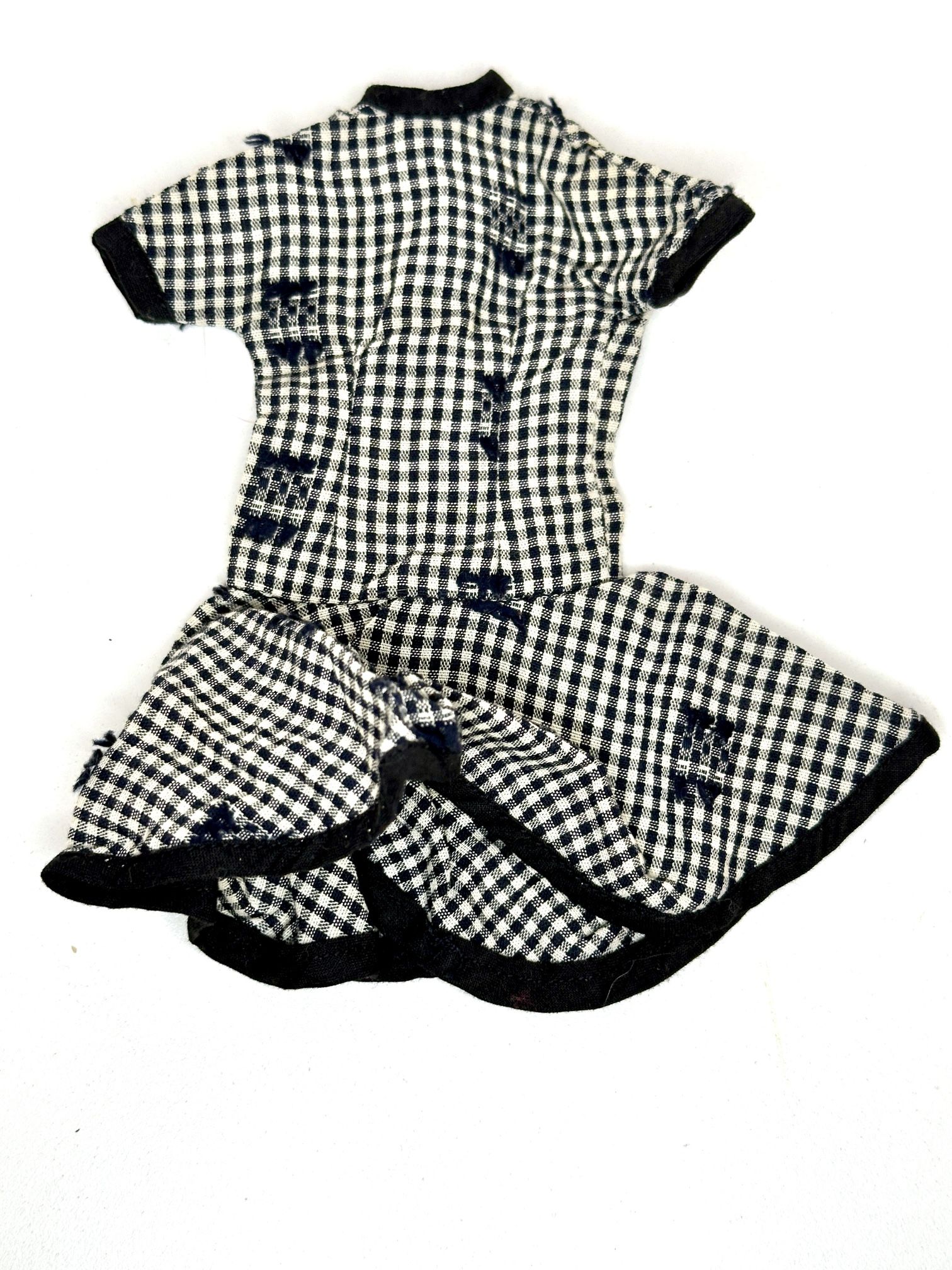 Vintage Barbie Black & White Gingham Dress