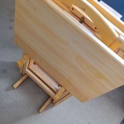 Wood Tv Food Trays Stands For Living Room