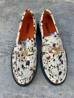 Vinny’s x Soulland Cow Print, Fur, Hair, Leather, Loafers Men’s Shoes sz 7