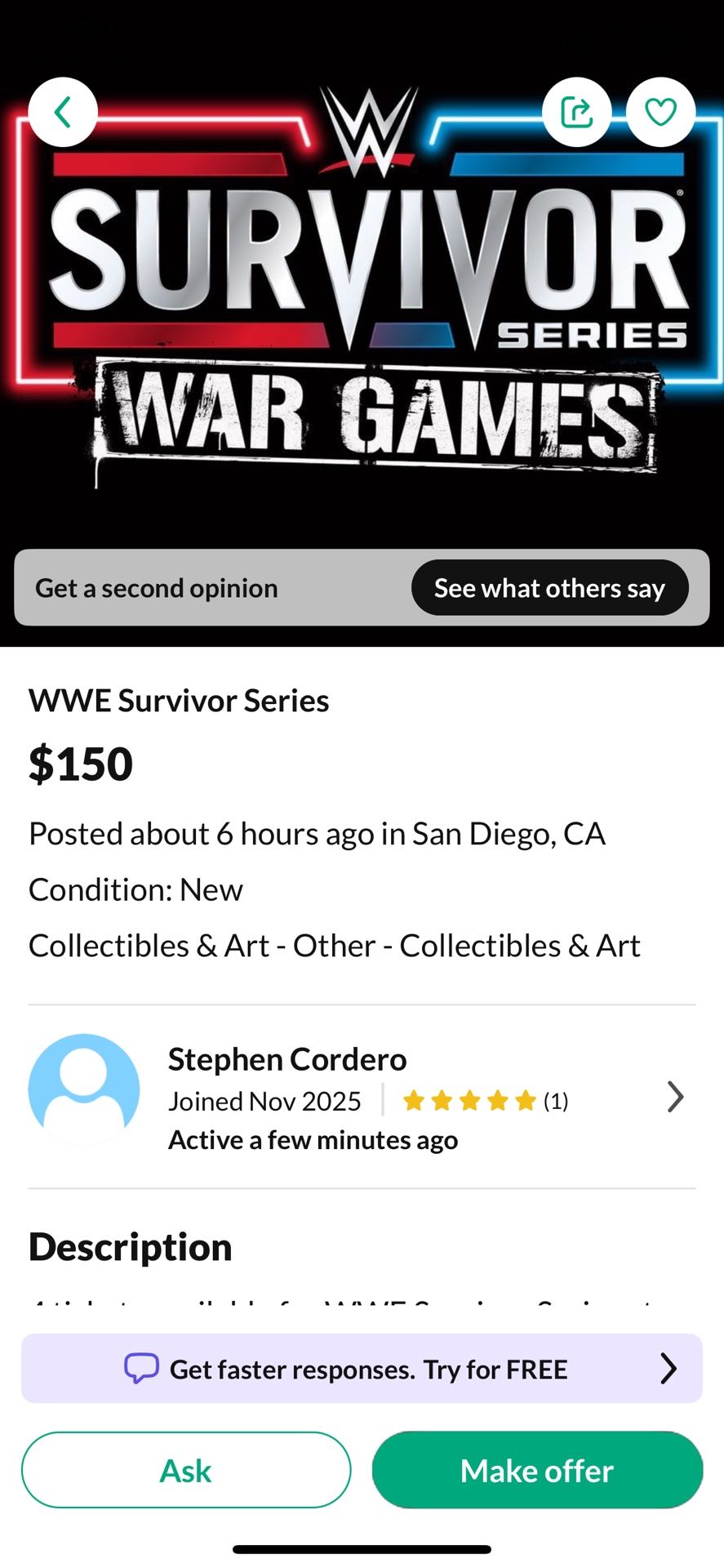 Wwe Survivor Series Tickets