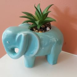 Ceramic Fragrance Elephant And Plant Home Decor