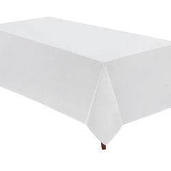 90x156in White Rectangular Tablecloths