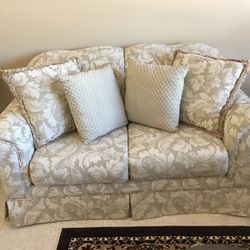 Living room set couch and a love seatAs a sofa bed