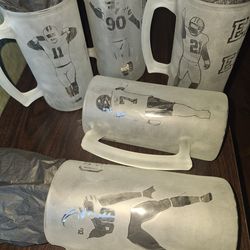 Nfl Dallas Cowboys Football Glass Mugs