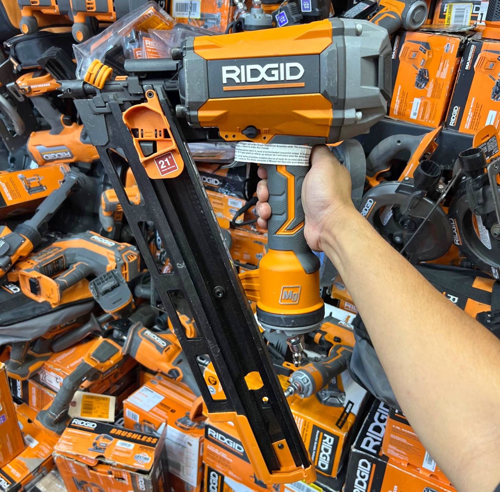 Ridgid Pneumatic 21° framing nailer