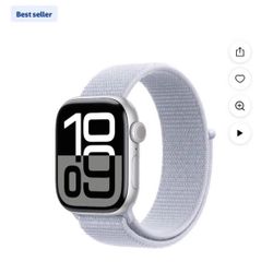 Apple Watch Series 10 GPS 42mm Silver Aluminum Case with Blue Cloud Sport Loop