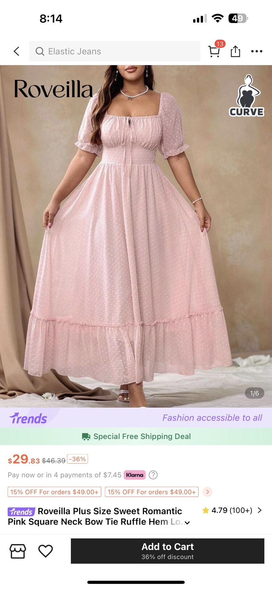 SHEIN 2xl Pink Dress 2xl