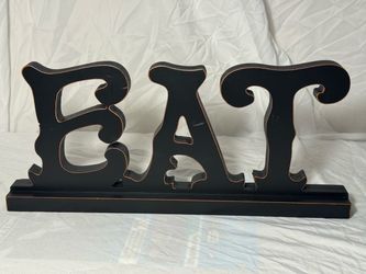 EAT Wood Sign Tabletop Decor