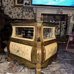 Vintage Animated Porcelain Music Box - Piano Recital Scene with Dancing Figures