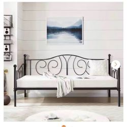 Black Metal Twin Daybed Frame