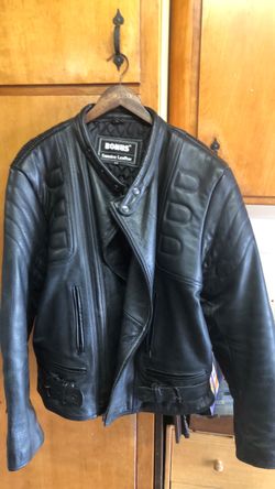 Leather motorcycle jacket