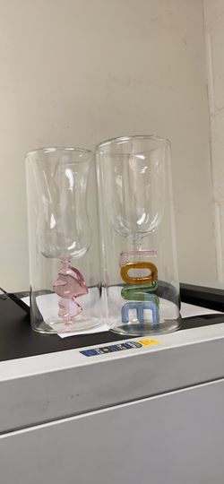 Love and heart Glass 2 pack