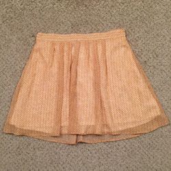 Old Navy Skirt Medium Beige Herringbone Lined Pull On A-Line  women's  M