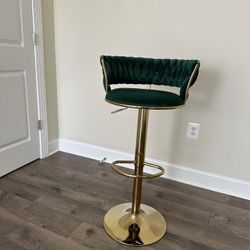 Green Adjustable Bar Stool
