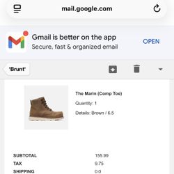 Brunt Work Boots Size 6.5