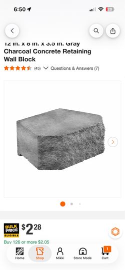 Gray charcoal concrete retaining wall blocks