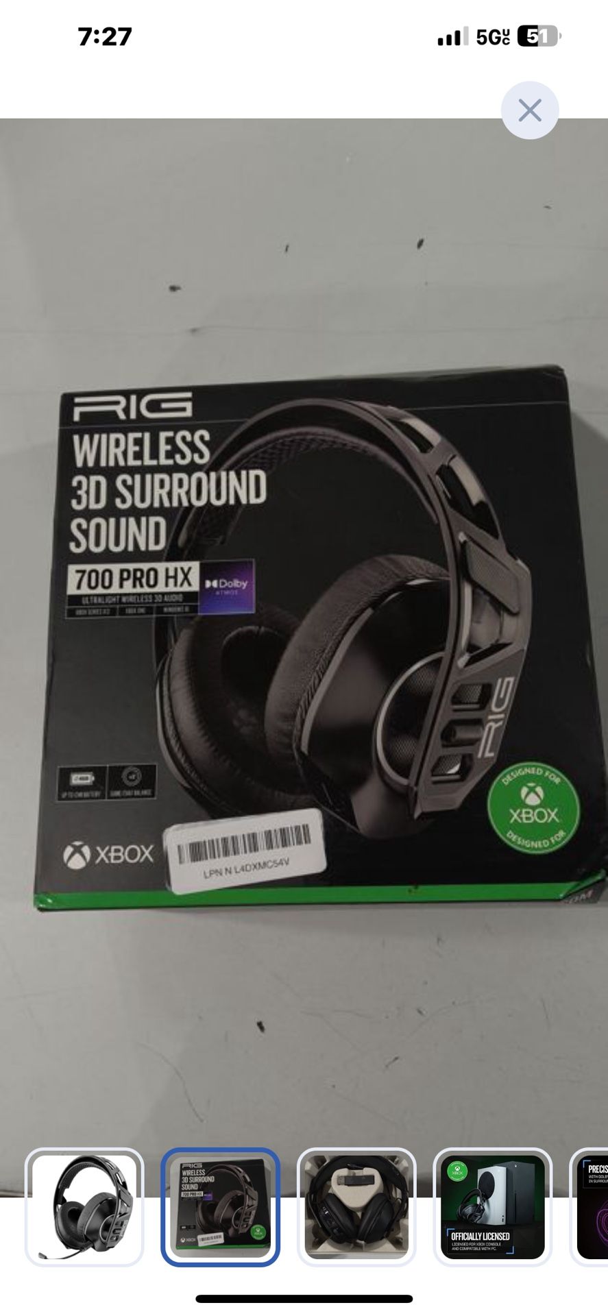 RIG 700 PRO HX Wireless Headset with Dolby Atmos for Xbox Series X
