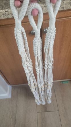 New set of 3 macrame plant hangers