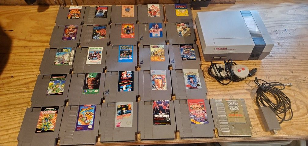 NES System with A Collection Of Games