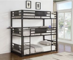 Rogen Metal Twin Triple Bunkbed