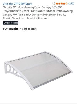 window door awning white