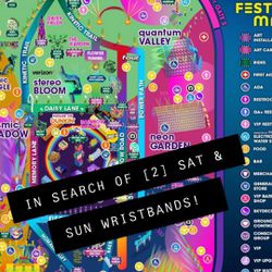 NEED [2] SAT AND SUNDAY WRISTBANDS