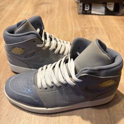 Nike Air Jordan 1 Mid Retro 95 Cool Grey RARE CLEAN OG 628619-003 Mens Size 9