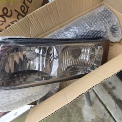 2003 Chevy Head Lights Cat Eye Tinted 