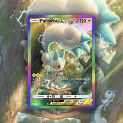✨ Pachirisu EX Holographic Card | Woodland Spark Art | Luxury Collectible
