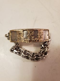 Esclaba En Plata Letras En Oro 70 Gramos