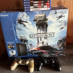 Ps4 500gb With 2 Controllers+10 Games