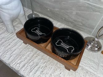 New Dog Bowls with Stand