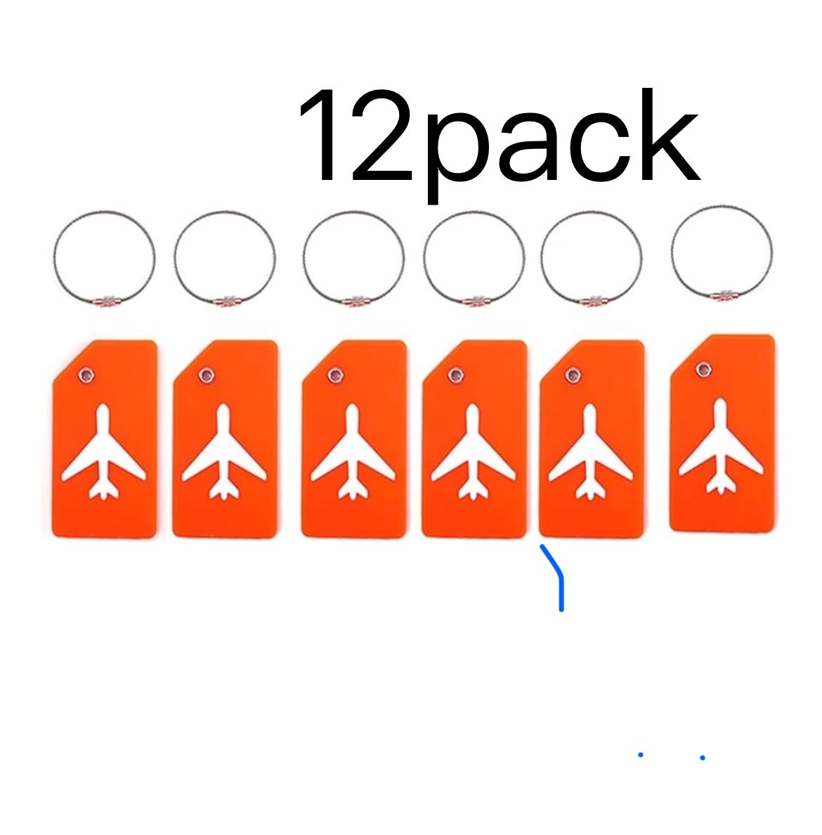 Luggage Labels 12Pcs Travel Accessories Silicon Luggage Tags Suitcase ID Name Address Holder Baggage for Men Women Suitcase Handbags Backpacks(Orange)