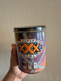Vintage 1996 Super Bowl XXX NFL Gourmet Popcorn Tin