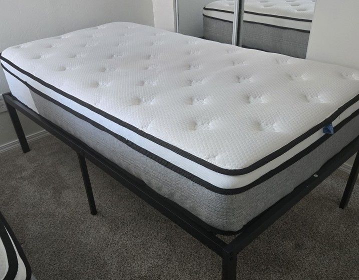 Twin Size Mattress and Frame