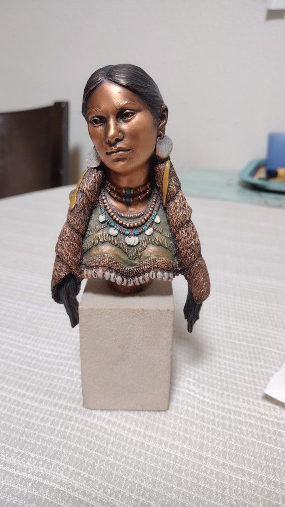 Sacagawea Statue CA Pardell Signed 