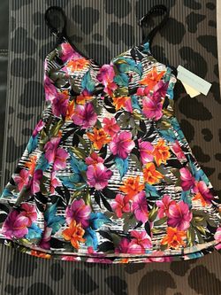 One Full Piece Bikini With Skirt